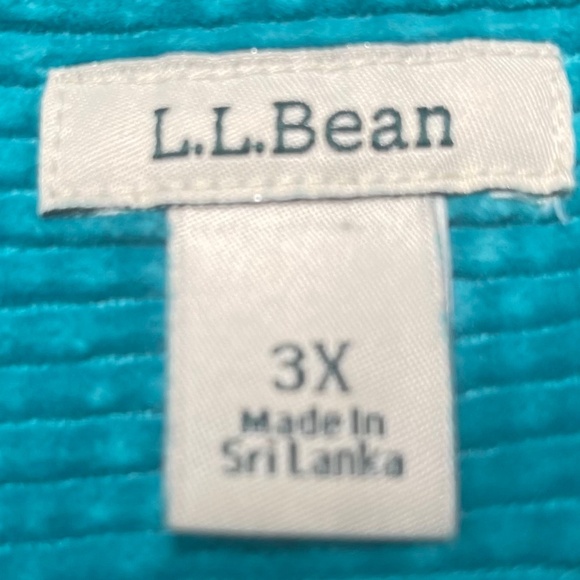 L.L. Bean Women’s Corduroy Shacket. Long Sleeve Turquoise. Granny Core. 3X - Picture 3 of 10